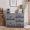 Sorbus Dresser with 5 Drawers - Storage Chest Organizer with Steel Frame, Wood Top, Handles, Fabric Bins